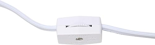 Miniatura 9 de Simple Designs LT2071-WOW - Mini lámpara de mesa pequeña de cerámica marmolada blanca con pantalla de tela blanca (paquete de 2)