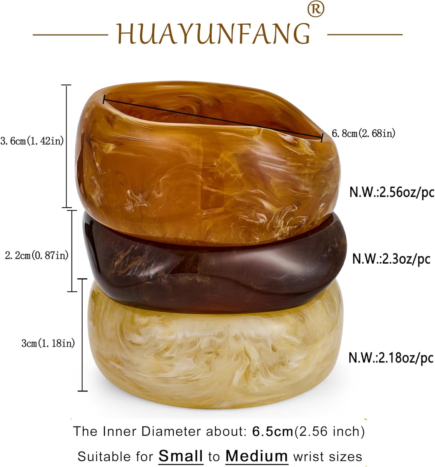 Chunky Resin Bracelet for Women Vintage Tortoiseshell Resin Bangle Bracelets Set Wide Acetate Wristband Acrylic Bracelet Statement Jewelry - Image 6