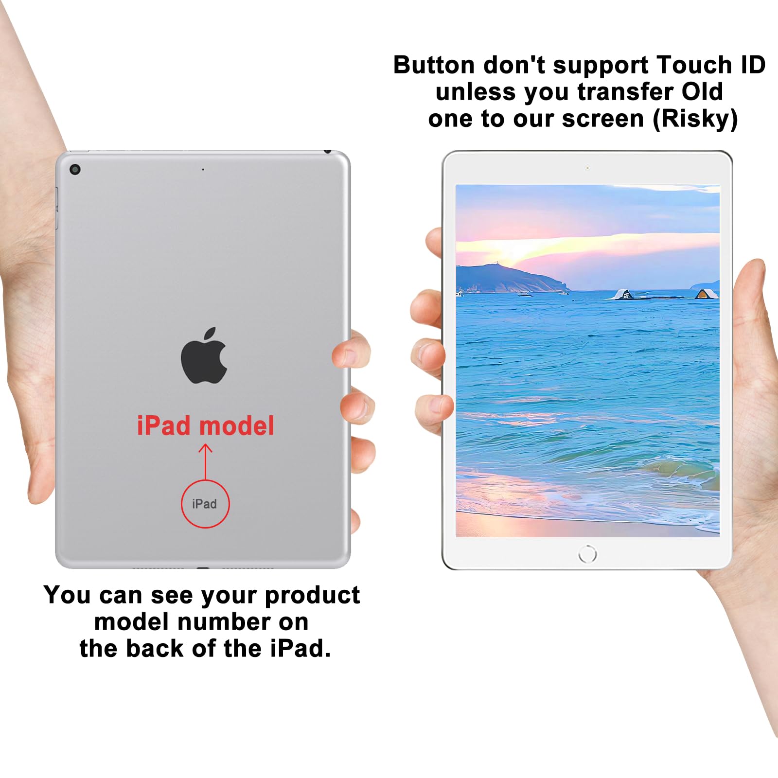Écran Tactile LCD de Remplacement iPad Air 2 A1566 A1567 9,7 Pouces 2014 Blanc avec Outils