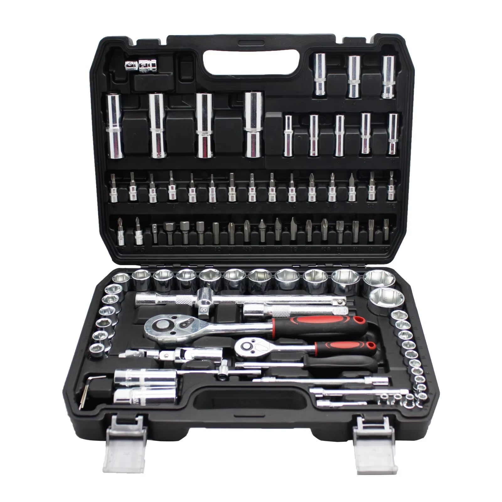 Maletín herramientas multiusos 94 Uds 1/2 1/4 Dr. Socket Mango Trinquete Conjunto Herramienta Reparación Enchufe Combinado Herramientas Reparación Automóviles Herramientas Manuales
