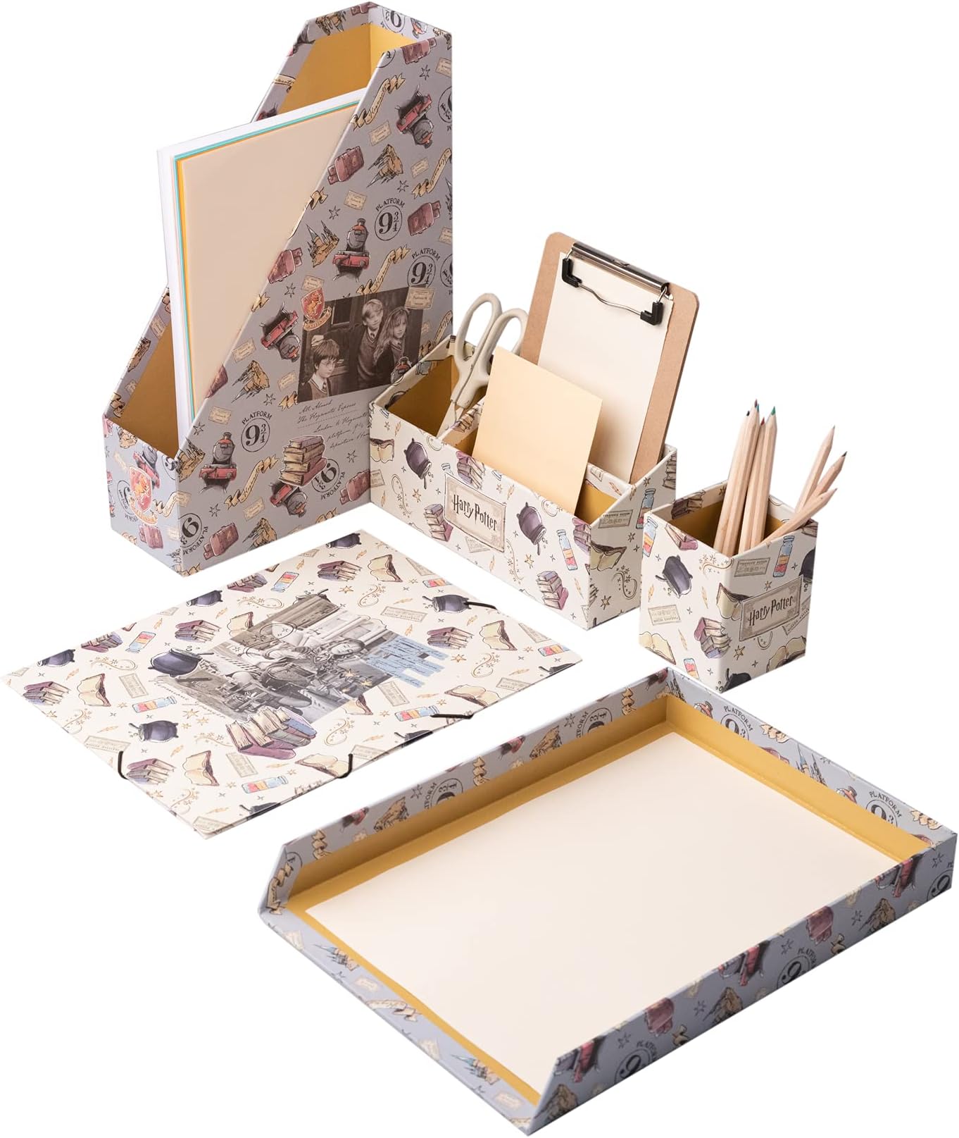 Grupo Erik Harry Potter Multipurpose Desk Organiser | A4 Folder, Magazine File, Stationery Organiser, Letter Tray | Harry Potter Gifts