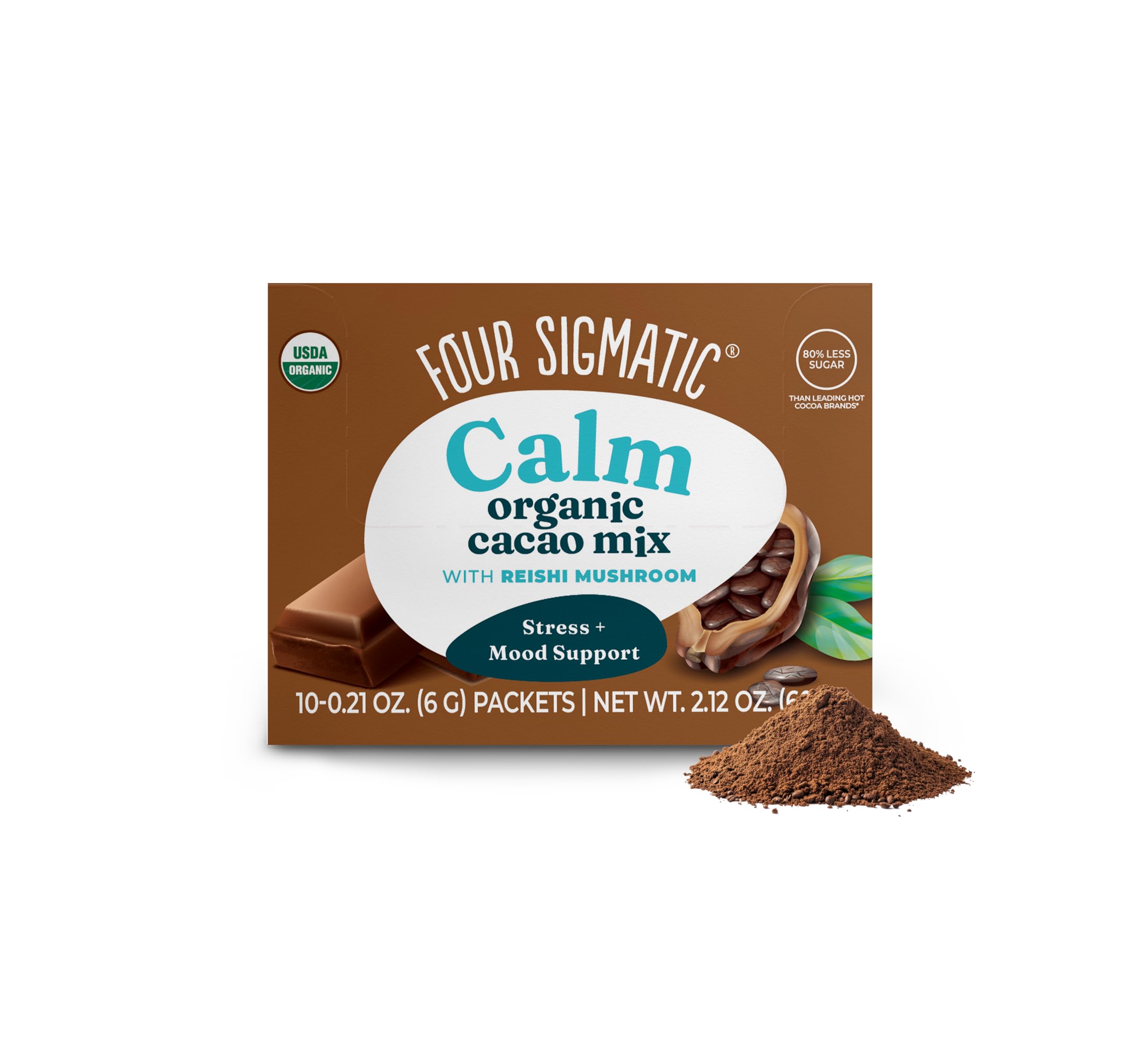 Four Sigmatic Xoco Blu, Mushroom Hot Cocoa Drink Mix con Reishi – Quattro Sigma Foods