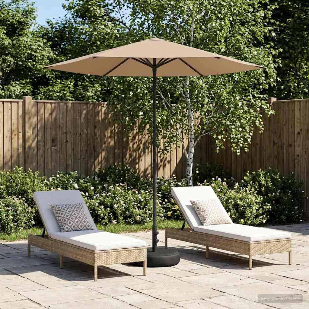 Parasol ogrodowy 200 x 300 cm poliester kremowy