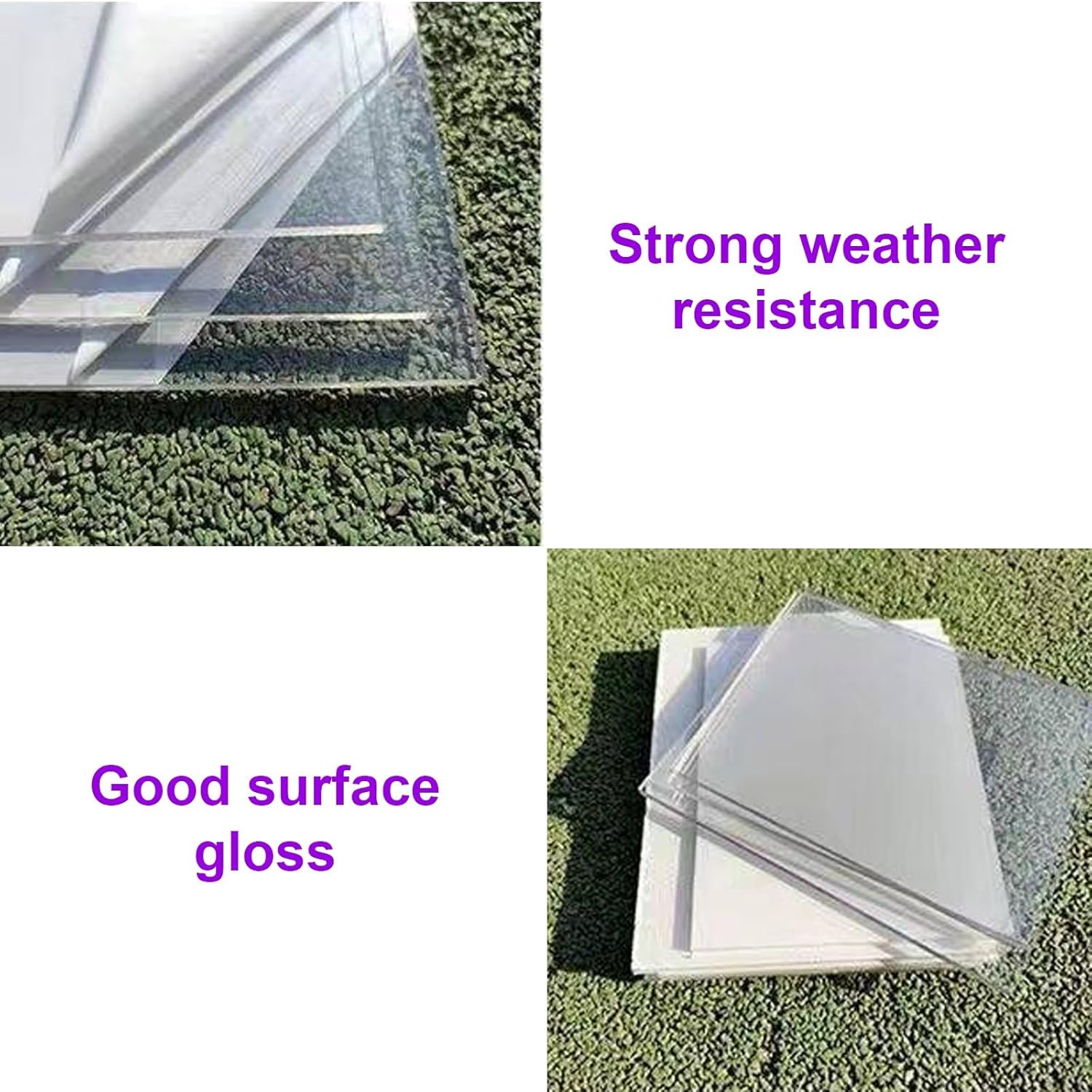 1 mm Polycarbonate Sheets Clear Plastic Sheet Polycarbonate Greenhouse Panels Greenhouse Plastic Glass Sheet High Light Transmittance for Greenhouse Roof(2x9.8ft)