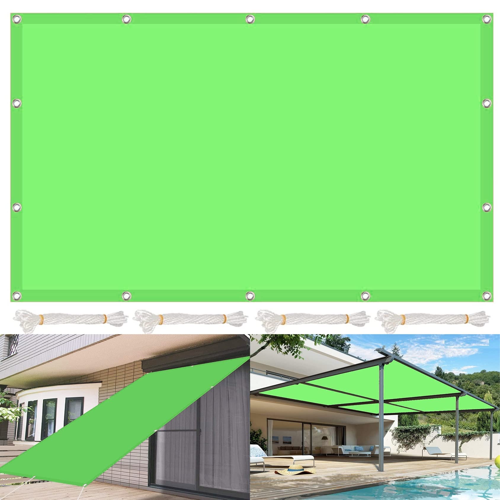 Voile d'ombrage pour balcon et terrasse verte pour créer un coin d'ombre