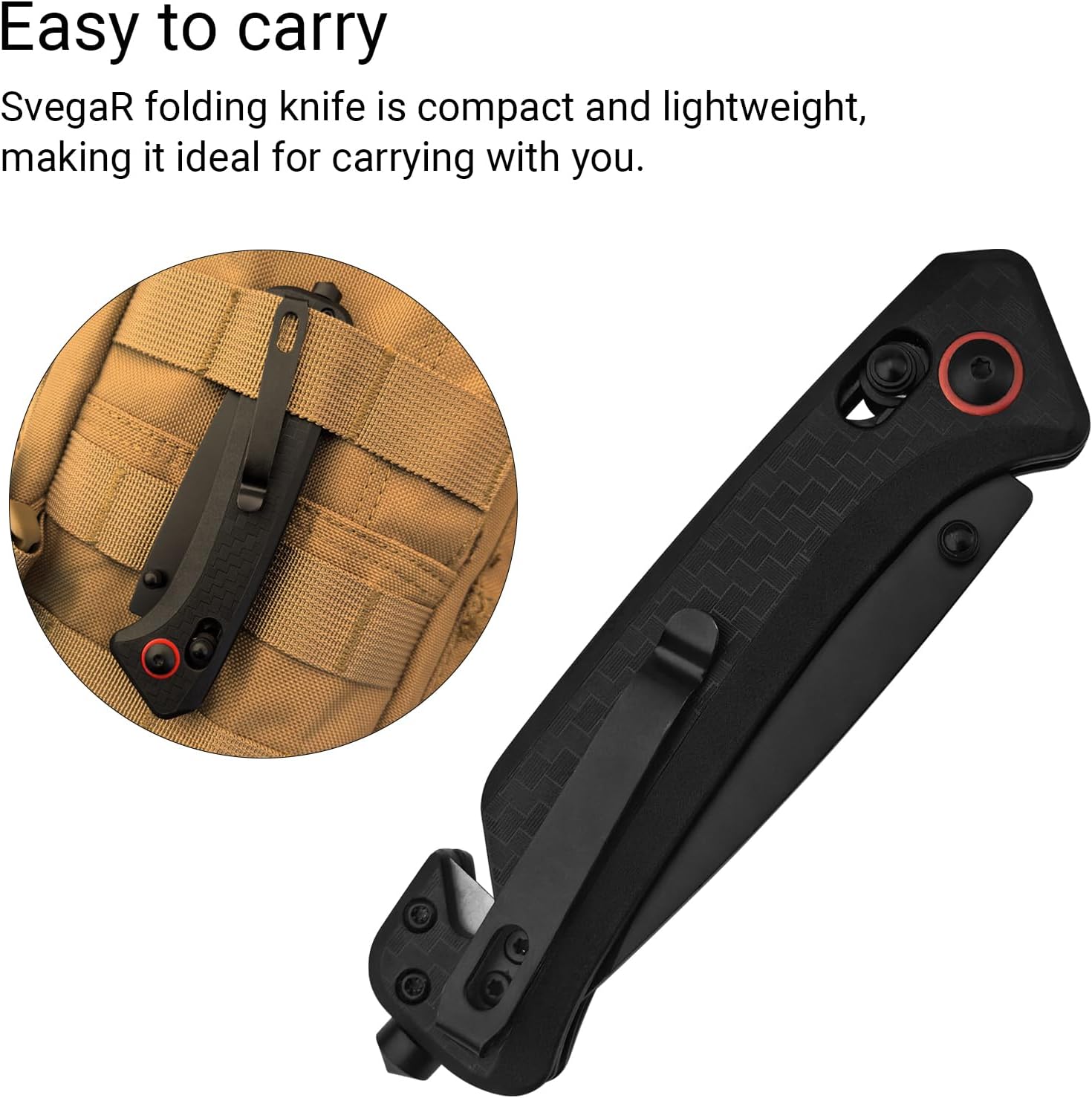 Folding Pocket Knife, 3.3" D2 Blade, Pivot Lock EDC Tool, Military Green Non-Slip Handle, Everyday, Tactical, Camping, Outdoor Carry Knife