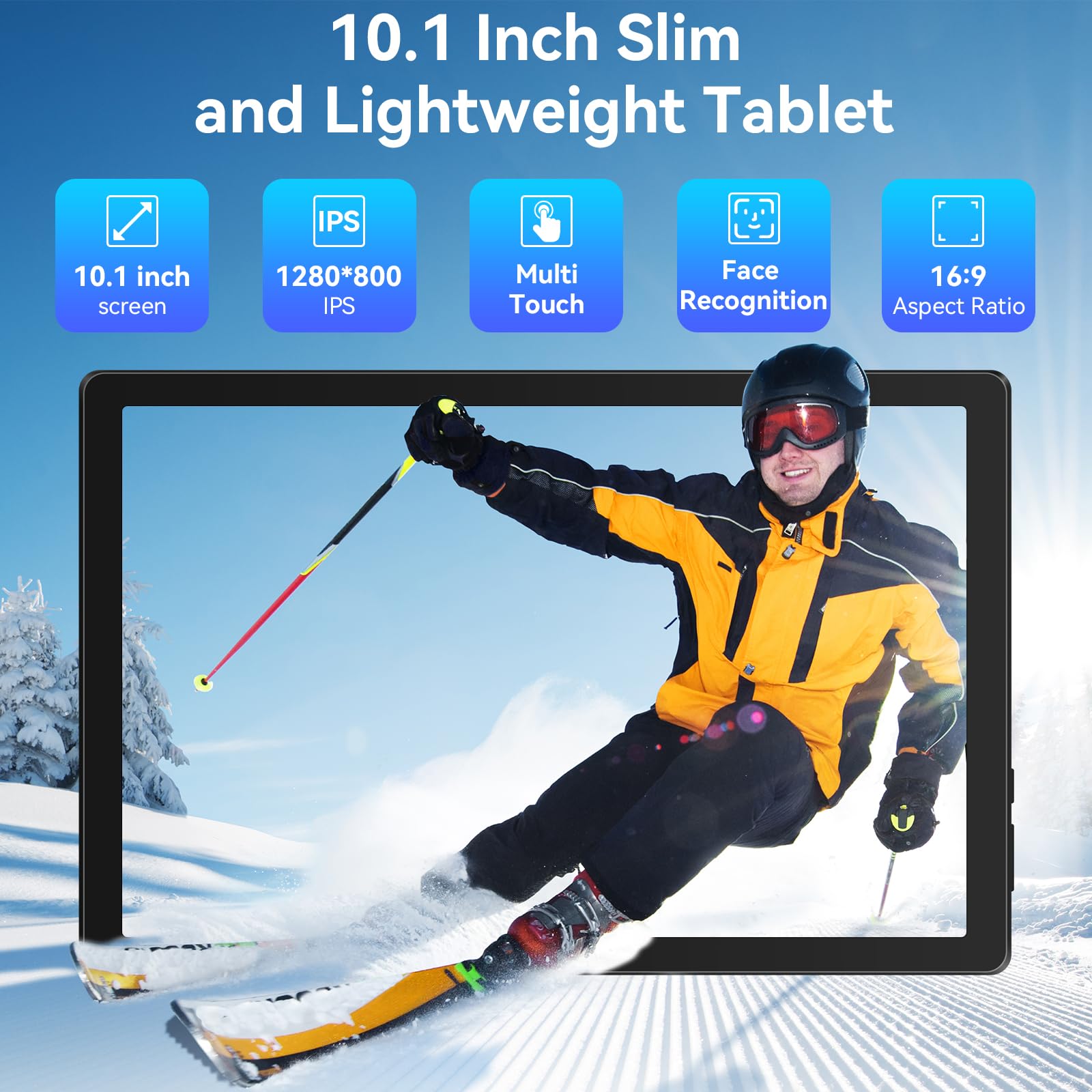 Jeazans Tablet,10.1 Inch Android 15 Tablet with 20GB RAM 64GB ROM 1TB Expansion, Octa-core Processor, HD IPS Touchscreen Dual 5MP+8MP Camera, Widevine L1 (White) — view 4