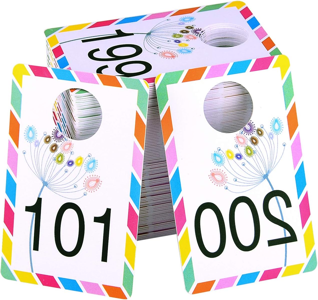amazon com kuuqa big live sale plastic tags reusable normal and reverse mirror image hanger cards 100 pieces consecutive numbers size 3 4 x 2 1 inches 101 200 home kitchen