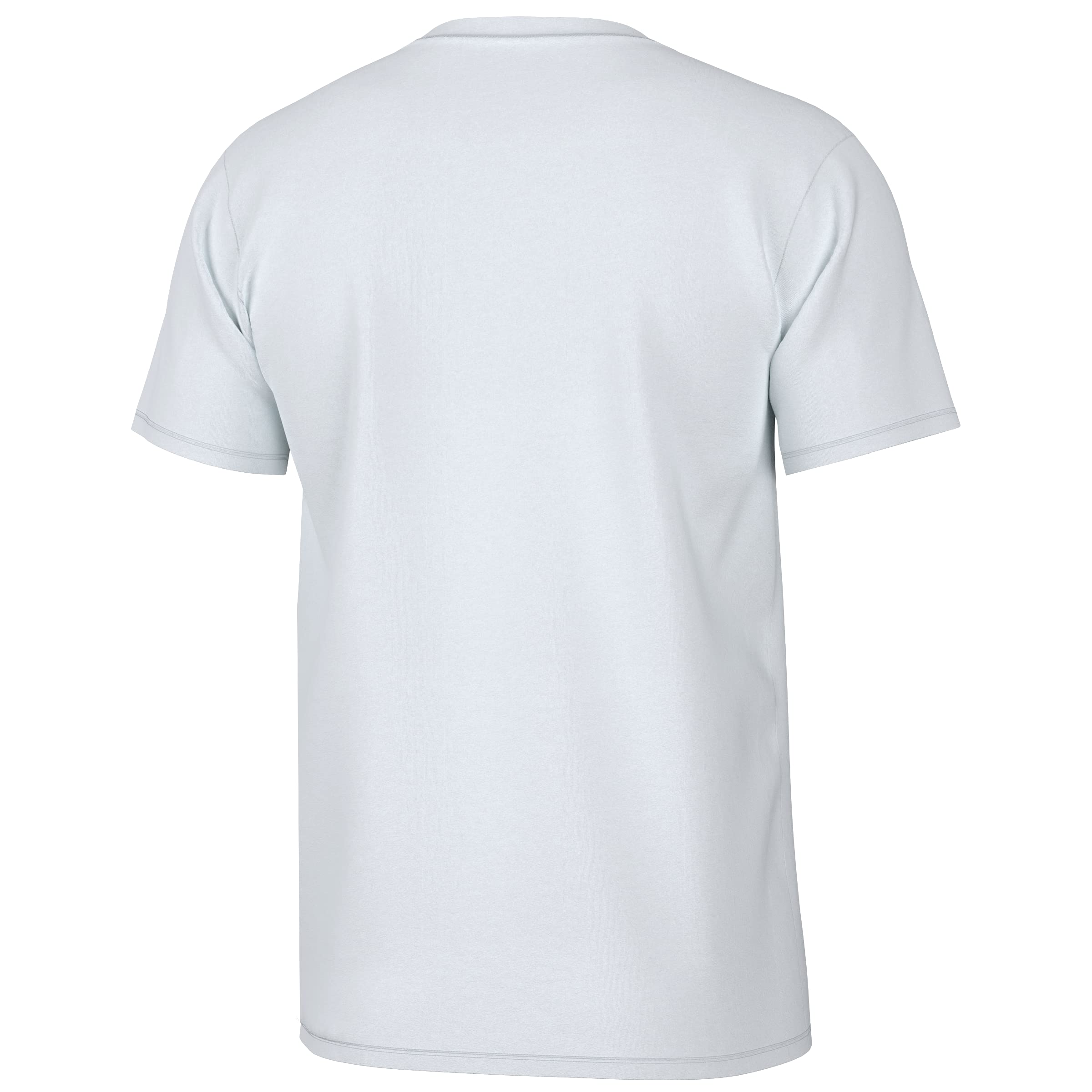 HUK Herren Kurzärmeliges Performance-T-Shirt Hemd, Gestapeltes Logo, Weiß, XL