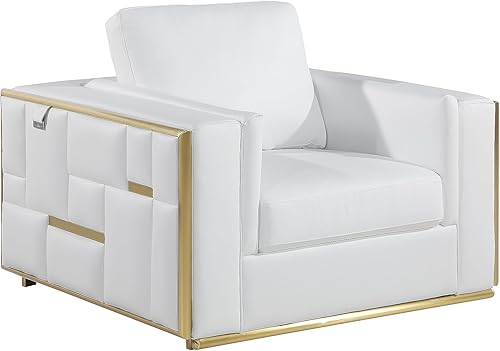 Miniatura 47 de Blackjack Furniture Catania - Moderno juego de sofá de cuero italiano de grano superior para sala de estar con marco de madera dura seca al horno y