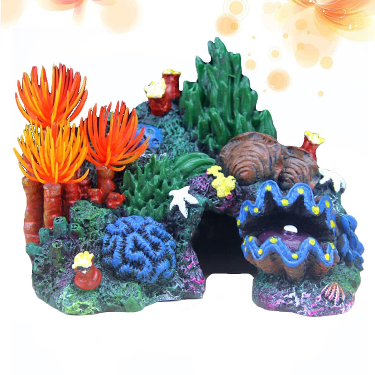 YARNOW 3 Piezas Decoraciones Artificiales para Acuarios Adorno De Montaña Ornamento del Acuario Aire del Tanque De Peces Acuario De Naufragios Adorno De Pecera Grava para Peceras Green