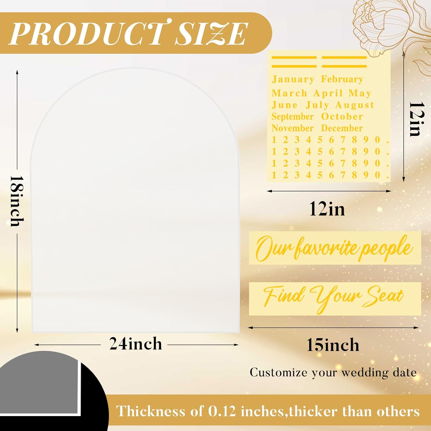 colingmill wedding seating chart board display for wedding reception 24 x 18 inch arch frosted rustic seating chart personalized dates stickers for find your seat sign board decor ideas