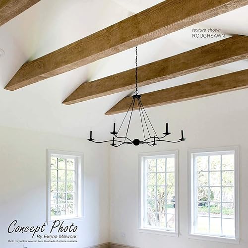 Miniatura 10 de Ekena Millwork BMSD3C0080X080X192UN Viga de techo de madera sintética Endurathane con chorro de arena en U de 3 lados, 8 pulgadas de ancho x 8