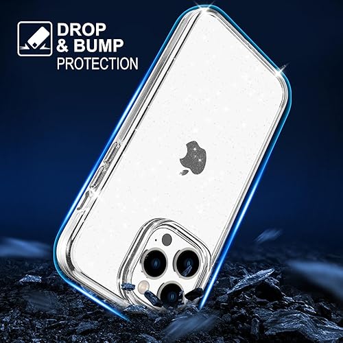 Vista 63 de TENOC Funda para teléfono compatible con iPhone 13 Pro Max, funda transparente a prueba de golpes protectora delgada para 6.7 pulgadas