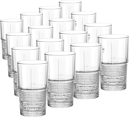 Miniatura 13 de Bormioli Rocco Novecento Barware DOF - Juego de 4 unidades, 12.5 onzas, transparente, diseño vintage, fabricado en Italia.