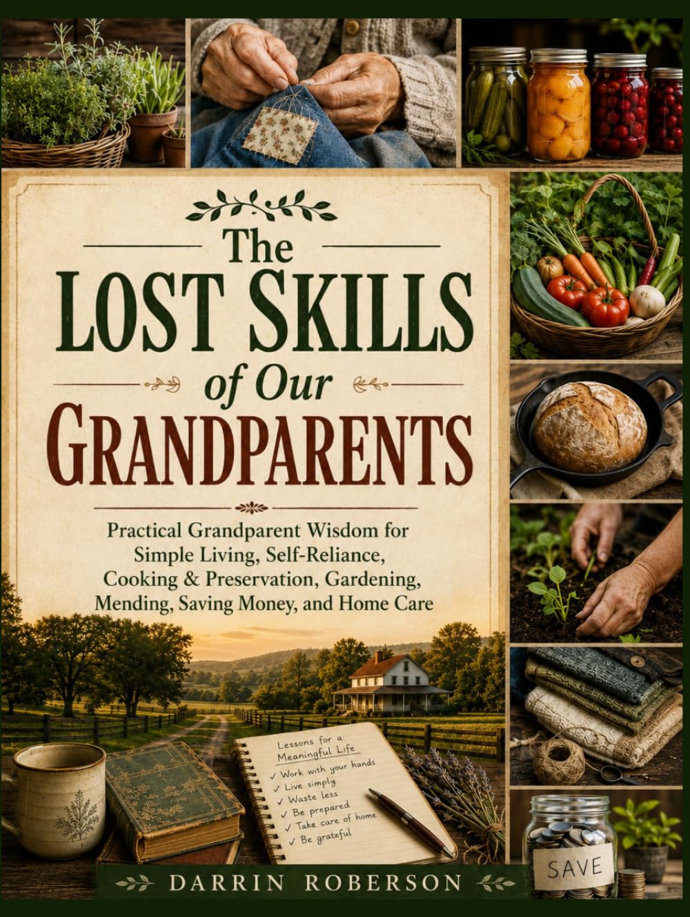 The Lost Skills of Our Grandparents: Practical Grandparent Wisdom for Simple Living, Self-Reliance, Cooking & Preservation, Gardening, Mending, Saving Money, and Home Care