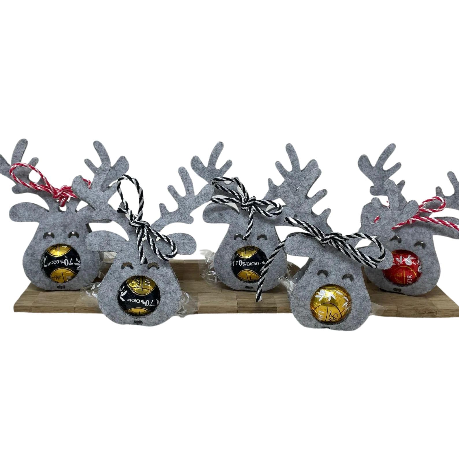 CJ&M 10 pcs Reindeer employee gift | Christmas decoration | chocolate holder | gift idea | small gift gift tag host gift moose