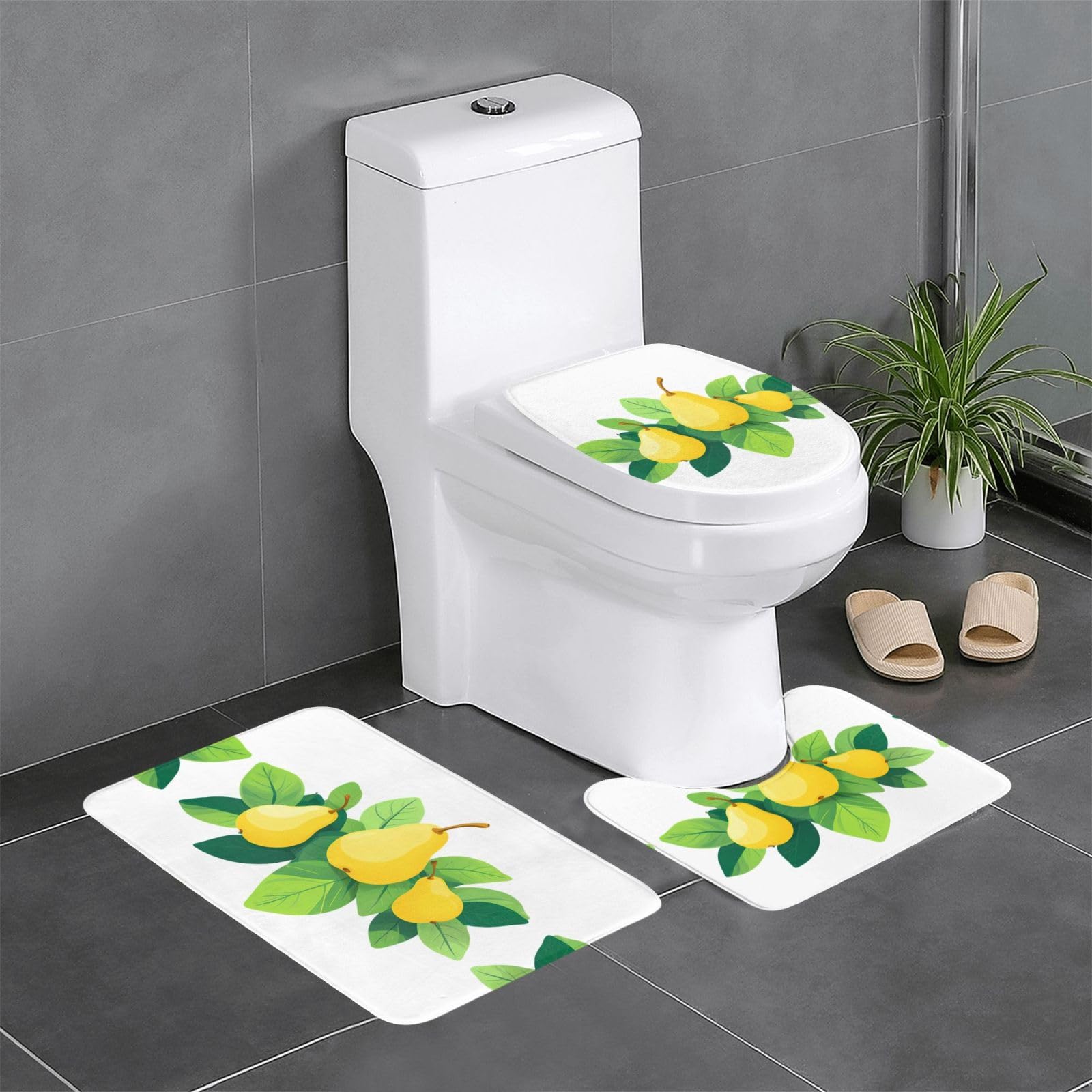 Tapis de salle de bain rectangulaire et en U pour décorer la coiffeuse