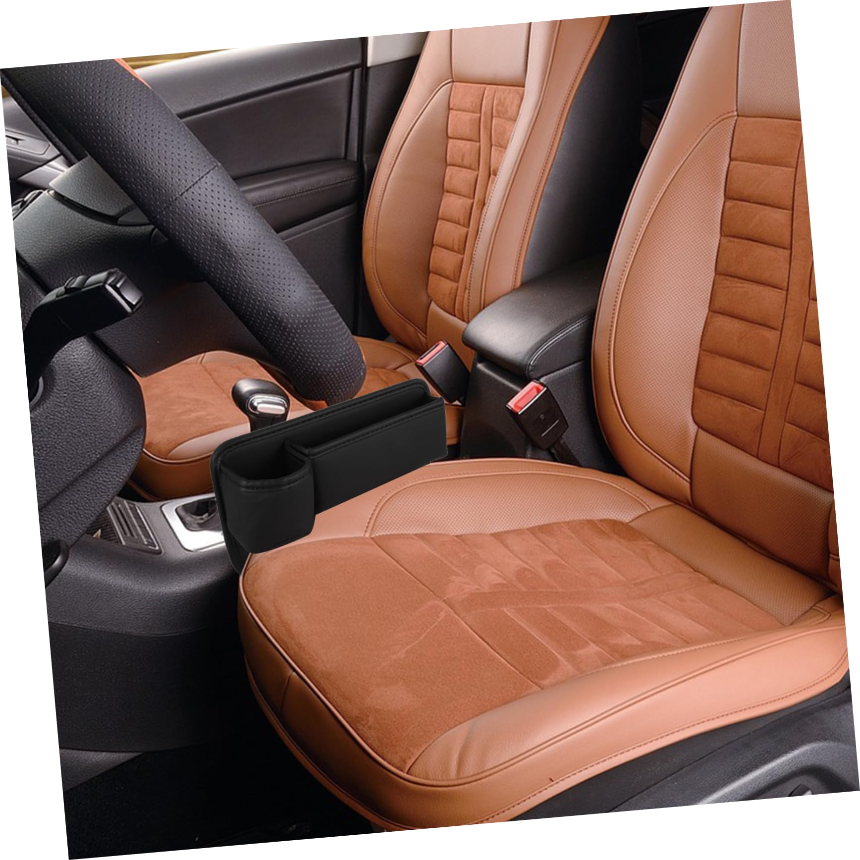 GLEAVI 4piezas Organizador De Asiento De Coche Funda De Almacenamiento Multiusos Caja Para Espacio Entre Asientos y Consola Central Almacenaje Práctico y Conveniente