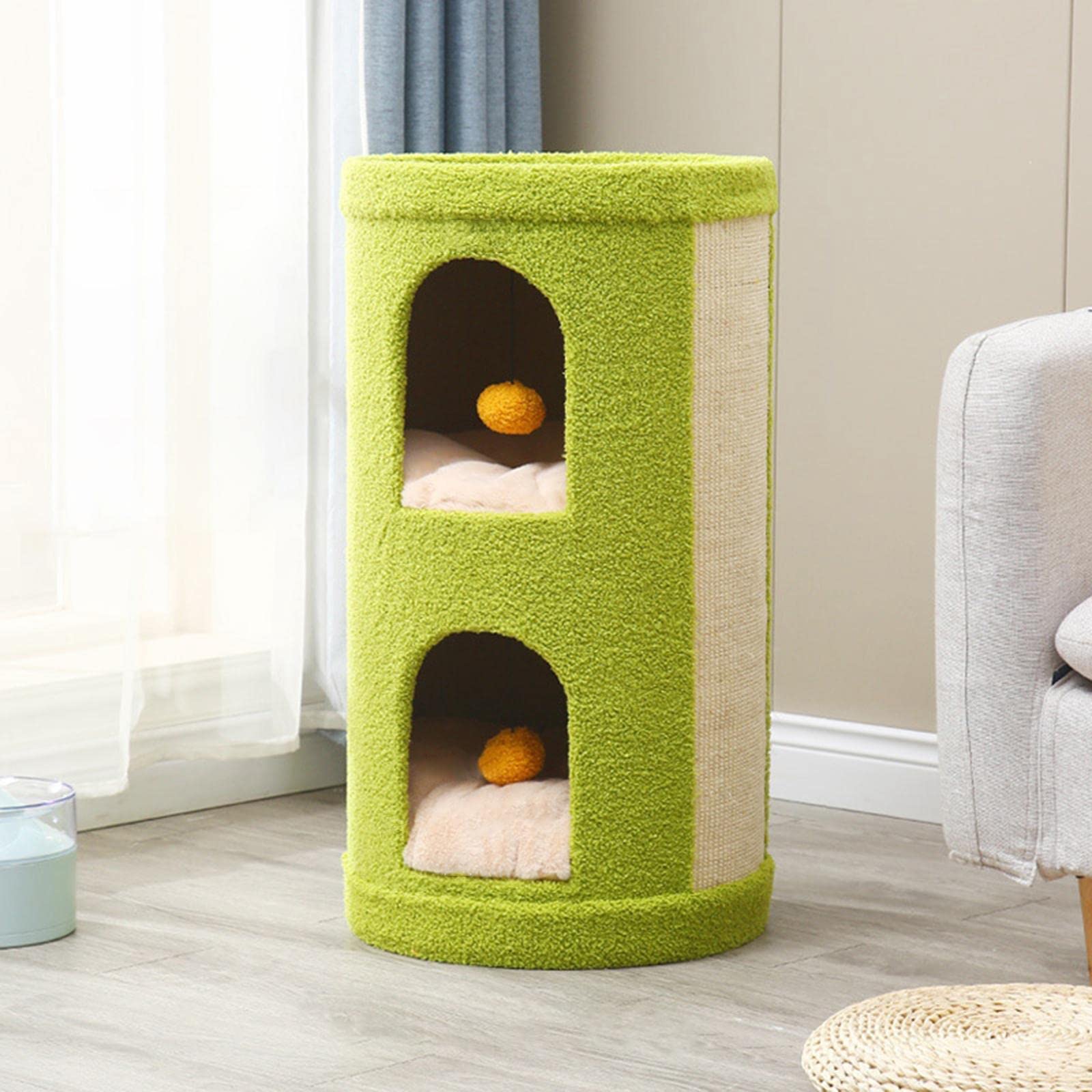 Torre para Gatos Marco de Escalada for Gatos, Perchas for casa, Entrenamiento Interactivo, Pelota Juguete Colgante, Muebles, Postes for rascar for el Suelo Interior Rascador