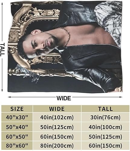 Miniatura 3 de Romeo Music Santos - Manta de franela de forro polar, suave, esponjosa, cálida, manta decorativa, regalo, 50 x 40 pulgadas