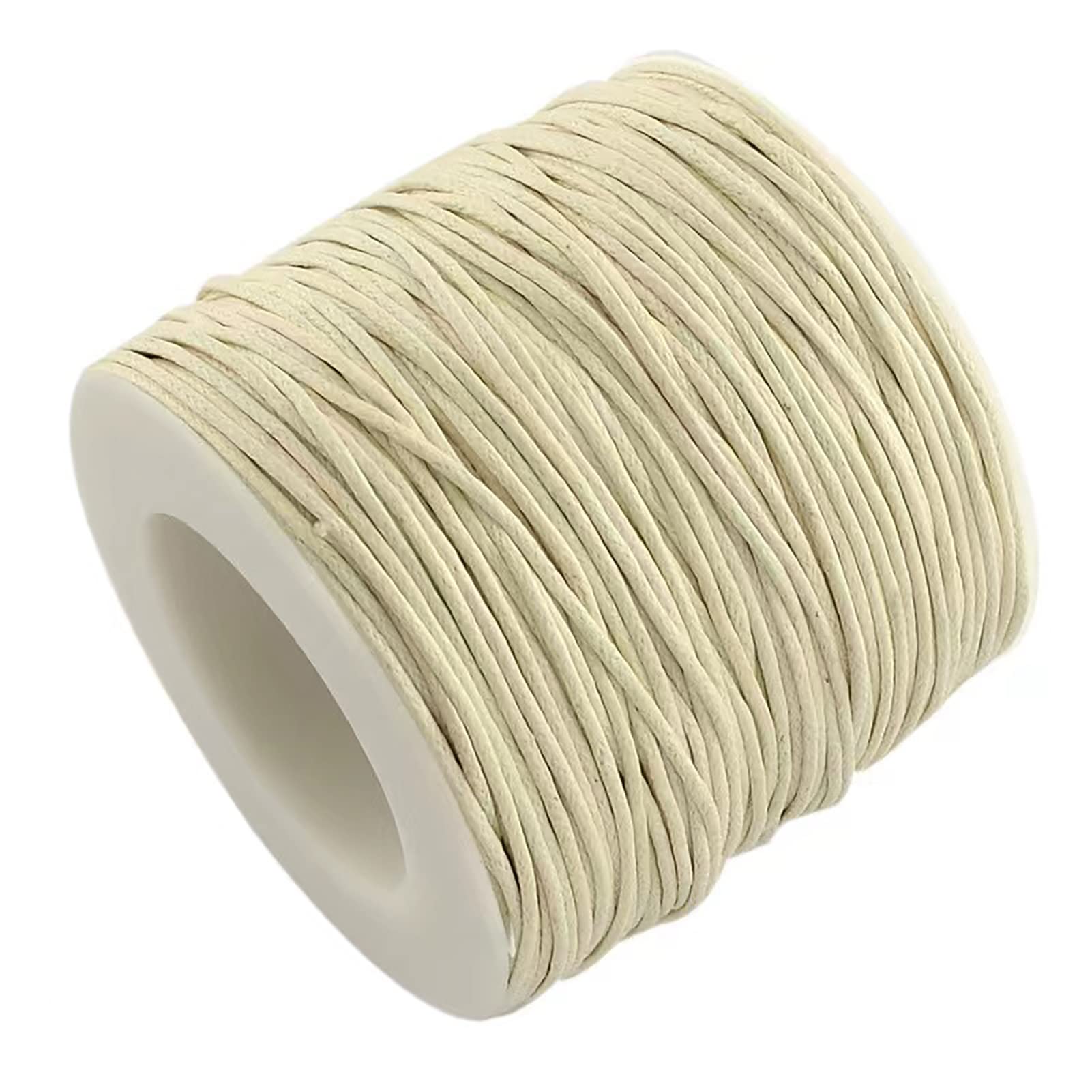 100 Yards Waxed Cotton Cord Thread 1mm Wax-Coated Beading String Rope for Necklace Bracelet Braided Jewelry Making Leather Sewing Macrame Vase Decor