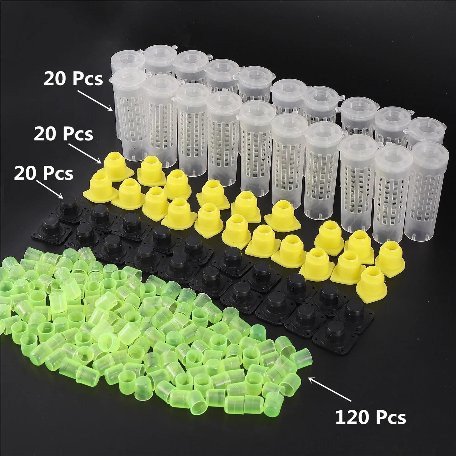 Lot de 5 cages cellulaires pour apiculture, transport de prisonniers