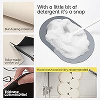 Vista 4 de Carpet Mats, Non - Slip Rubber, Absorbent, for Bedroom & Kitchen, Modern Blue24″x35″