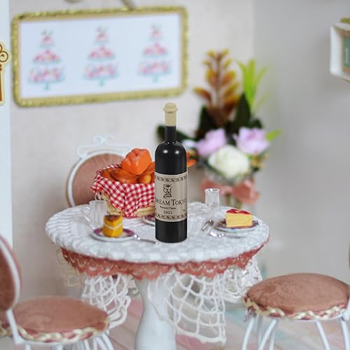 Miniatura 3 de Zerodeko 16 botellas de vino para casa de muñecas, muebles de casa de muñecas escala 1 12, mini botellas de vino tinto botellas de bebida en