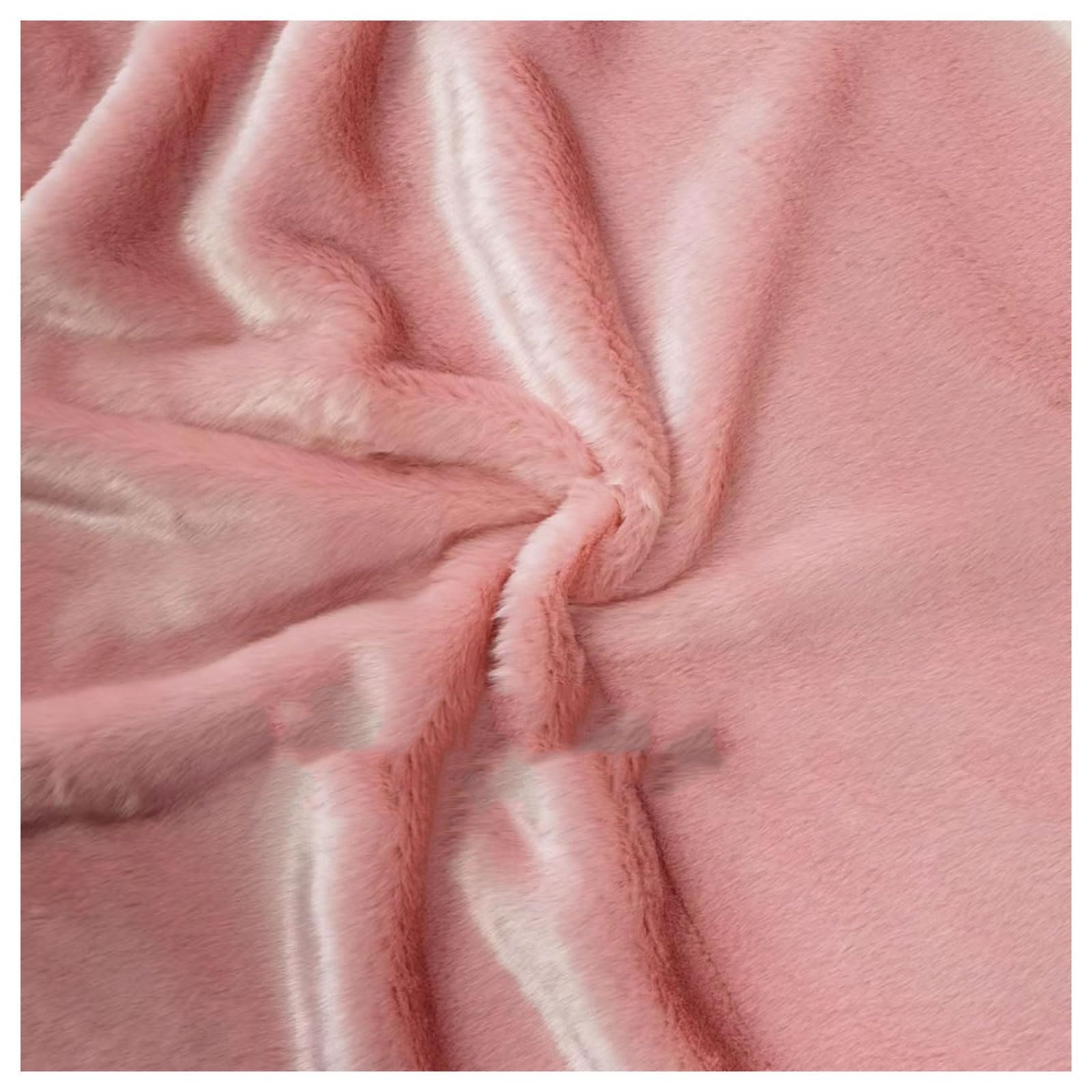 Faux Fur Plush Shaggy Faux Fur Fabric 2.8cm Long Pile Fur Fake Fur Materials, Soft and Fluffy Craft Fabric, for DIY Arts, Crafts, Apparel, Costume, Rug, Accessories, 50x20cm/50x180cm (Color : Pink 3