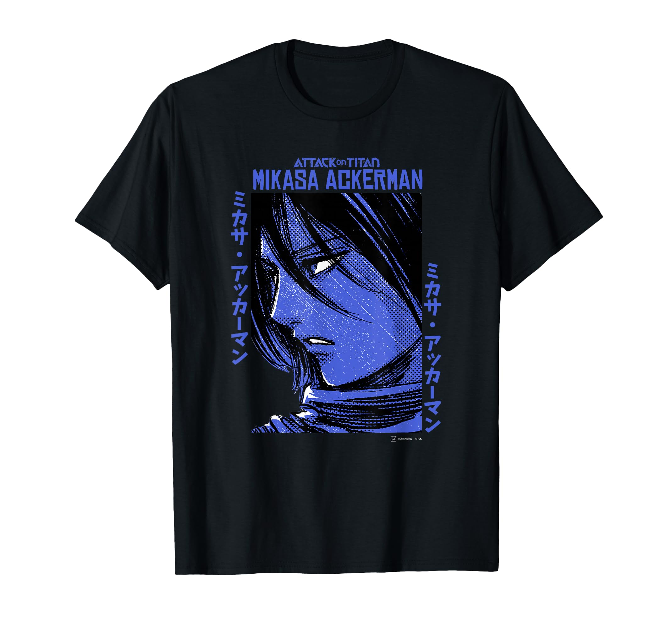 Mikasa Ackerman Japanese Manga Face Portrait T-Shirt