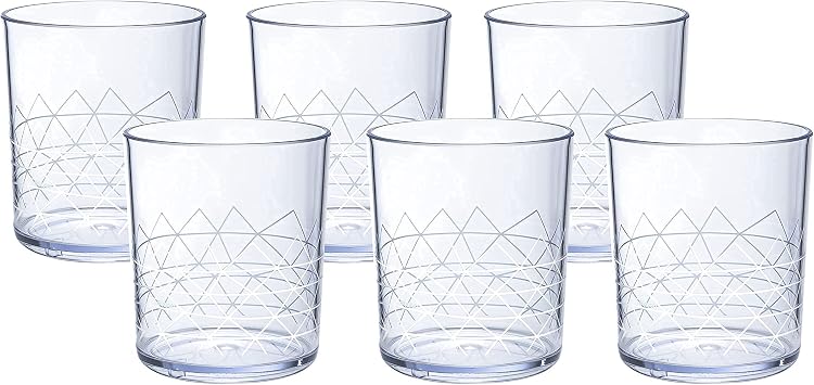 bzyoo BPA-Free Dishwasher Safe 100% Melamine Plate & Bowl Set for Casual dining Indoor and Outdoor Dining Party (12 PCS Dinnerware set, 6pc Tumbler Bundle Set, Spidy French Navy)