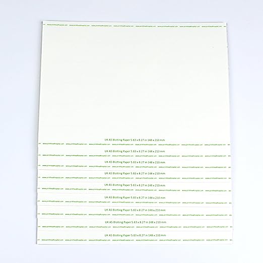Heavyweight Blotting Paper for Flower Press, Calligraphy and Inkjet Printer Cleaning | 8x6 (10 Absorbent Paper Sheets) Blank Blotter Paper | Highly Absorbent Paper