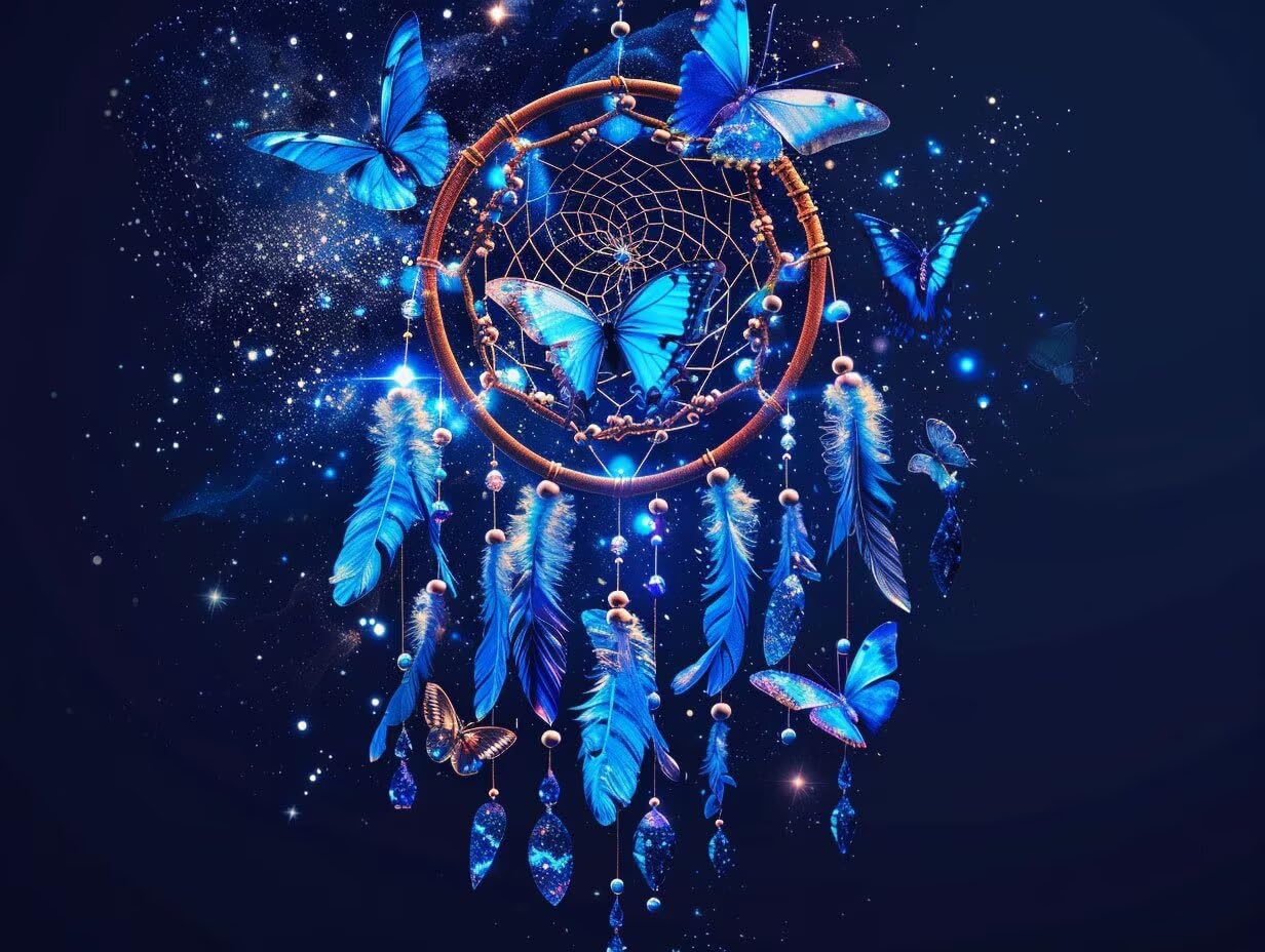 Diamentowe dzwonki wietrzne, rękodzieło dla dorosłych 5D DIY diamentowy obraz motyl płótno do malowania, zestawy do haftu krzyżykowego dla dorosłych, sztuka i rzemiosło dla dzieci, zestaw do