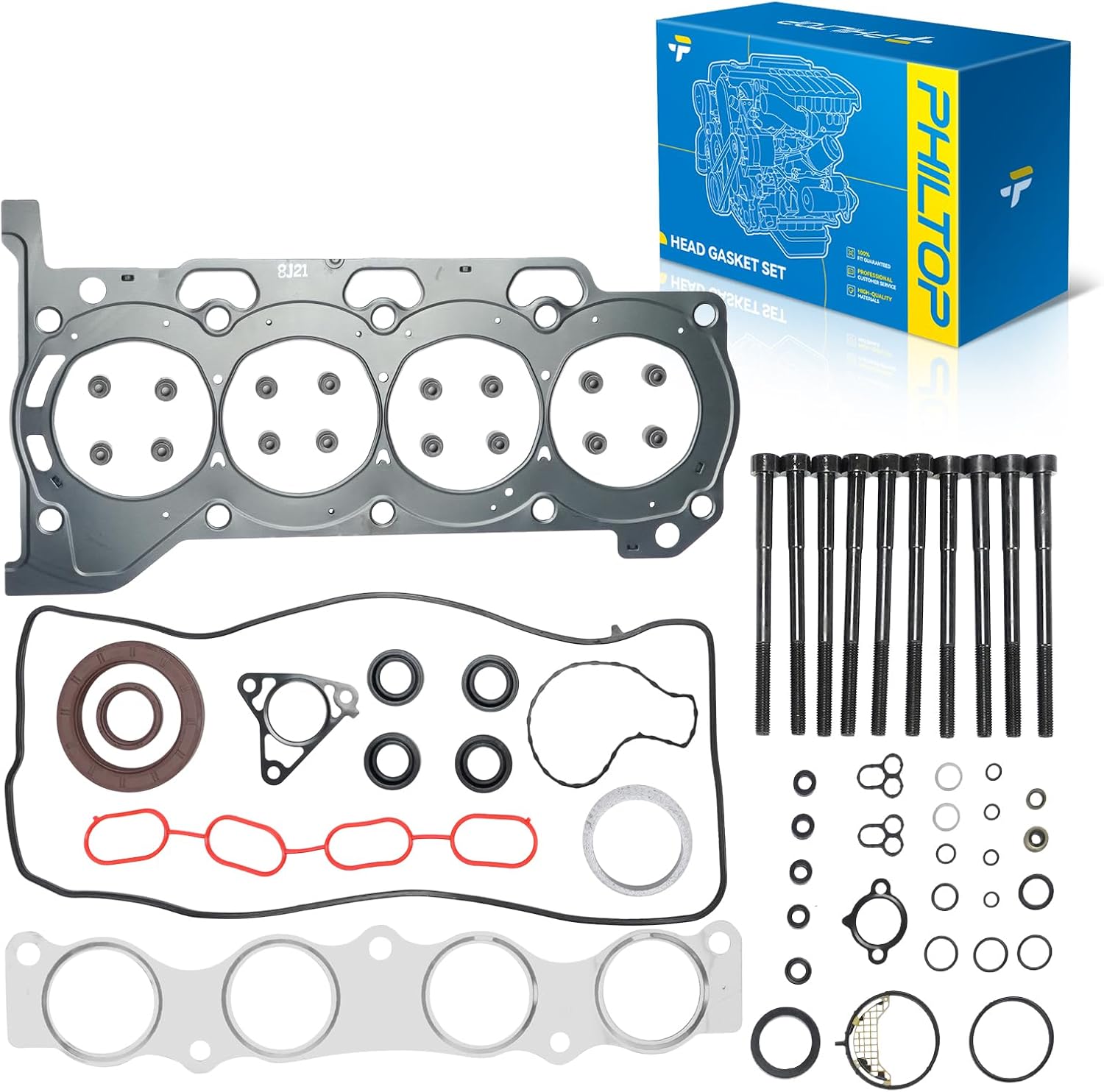 PHILTOP Head Gasket Set for Toyota Prius/Corolla 1.8L (HS26515PT-1)