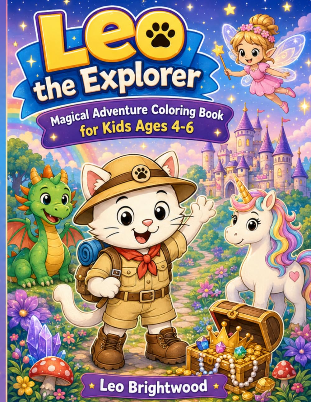Leo the Explorer: Magical Adventure Coloring Book for Kids Ages 4-6
