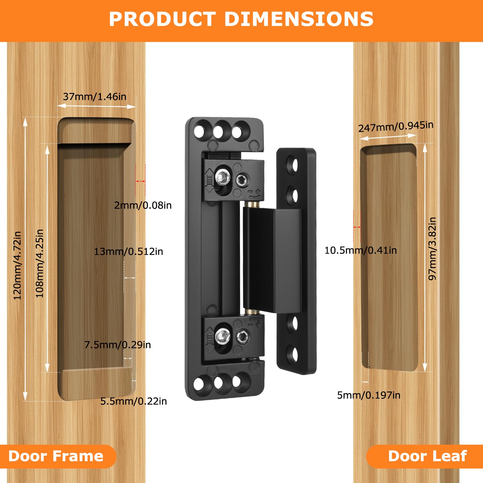 2 Pack Concealed Hinges - Image 2