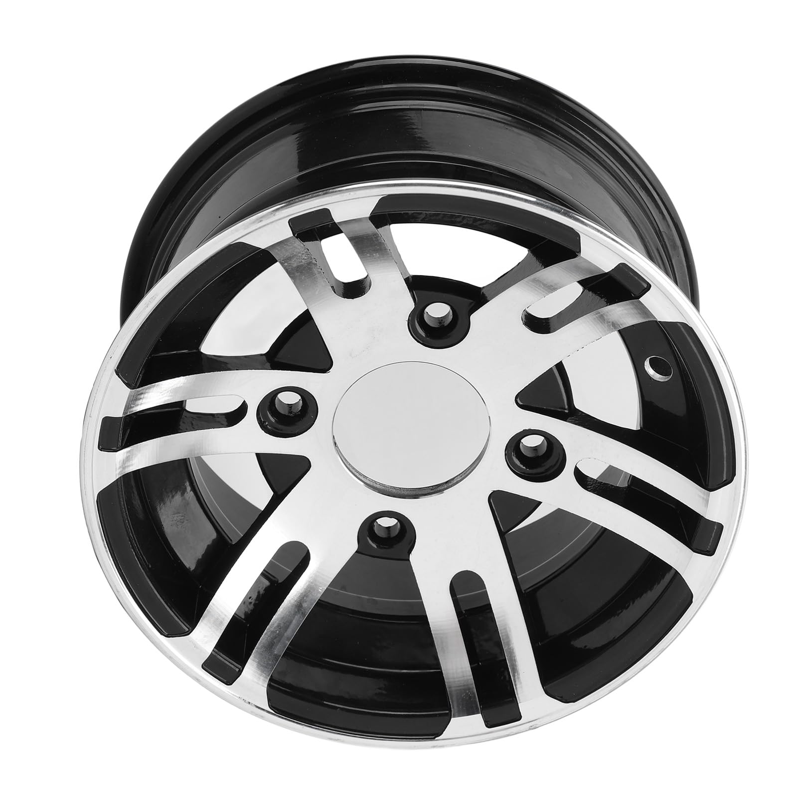 Qqmora Cerchione ATV 10 Pollici Cerchio Universale in Lega di Alluminio Ad Alta Resistenza per Carrello Go Kart Accessori per Fuoristrada Leggeri e Durevoli (Ruota Anteriore)