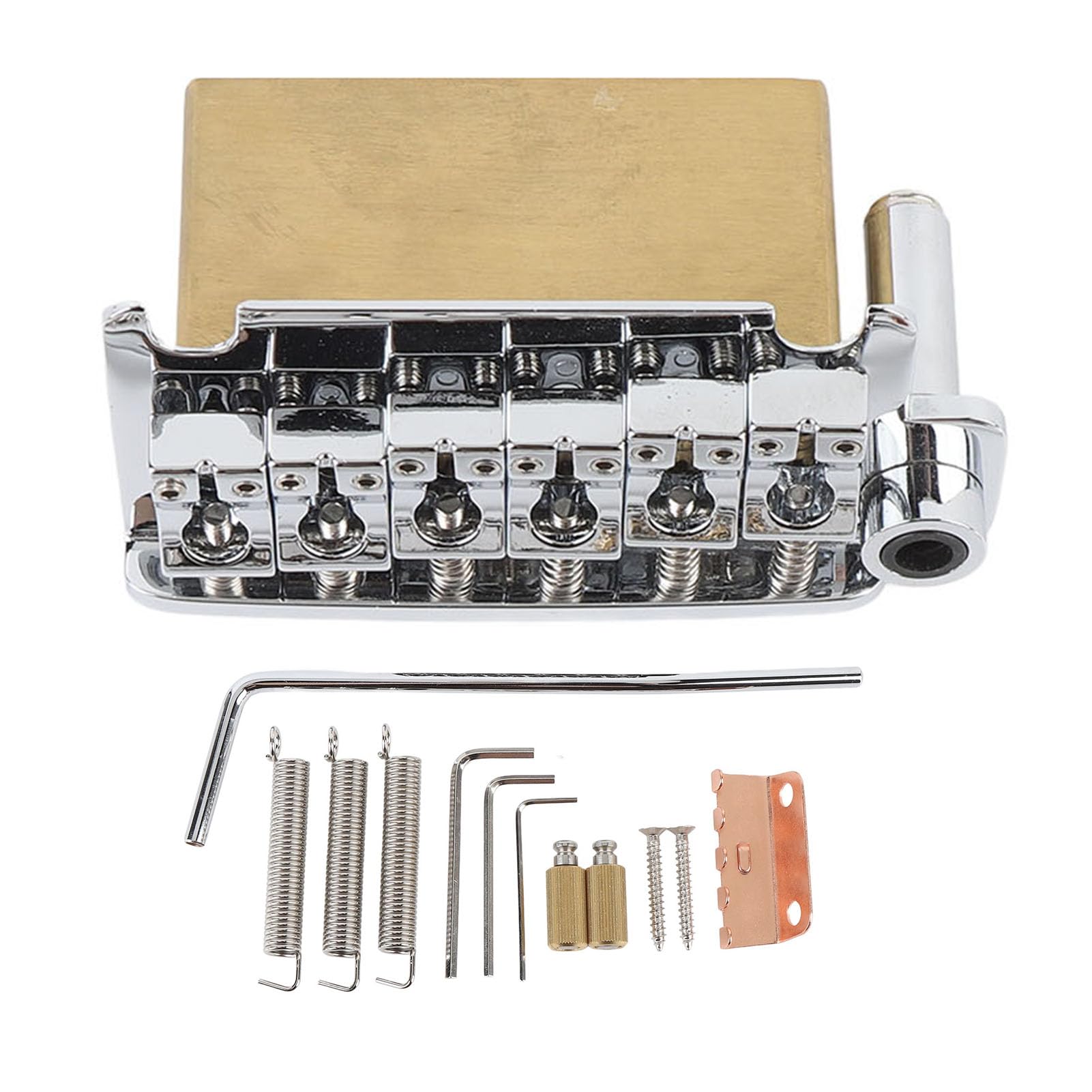 Puente de Trémolo de Guitarra, Puente Guitarra Eléctrico, Espaciado Cuerda 54 Mm, Unidad Tremolo Aleación Zinc Vibrato para Vibrato 6 Cuerdas Tailpiece