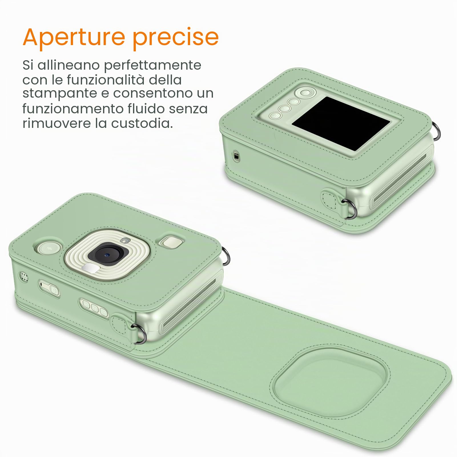 FINTIE Custodia per Fujifilm Instax Mini LiPlay - PU Protettiva Borsa con Cinturino Regolabile per Fujifilm Instax Mini LiPlay Fotocamera Ibrida Istantanea,
