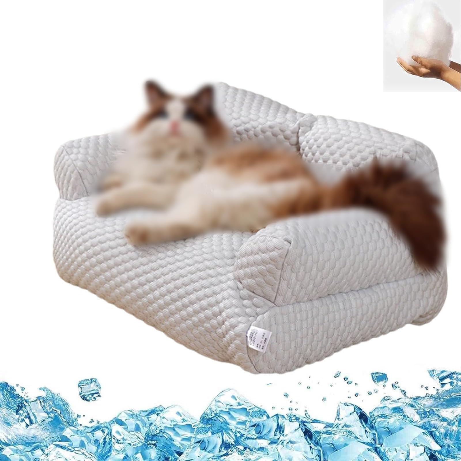 Ice Silk - Cama refrescante para mascotas, transpirable, lavable, para perro, cama refrescante para mascotas, para dormir de gato y perro (XXL, morado)