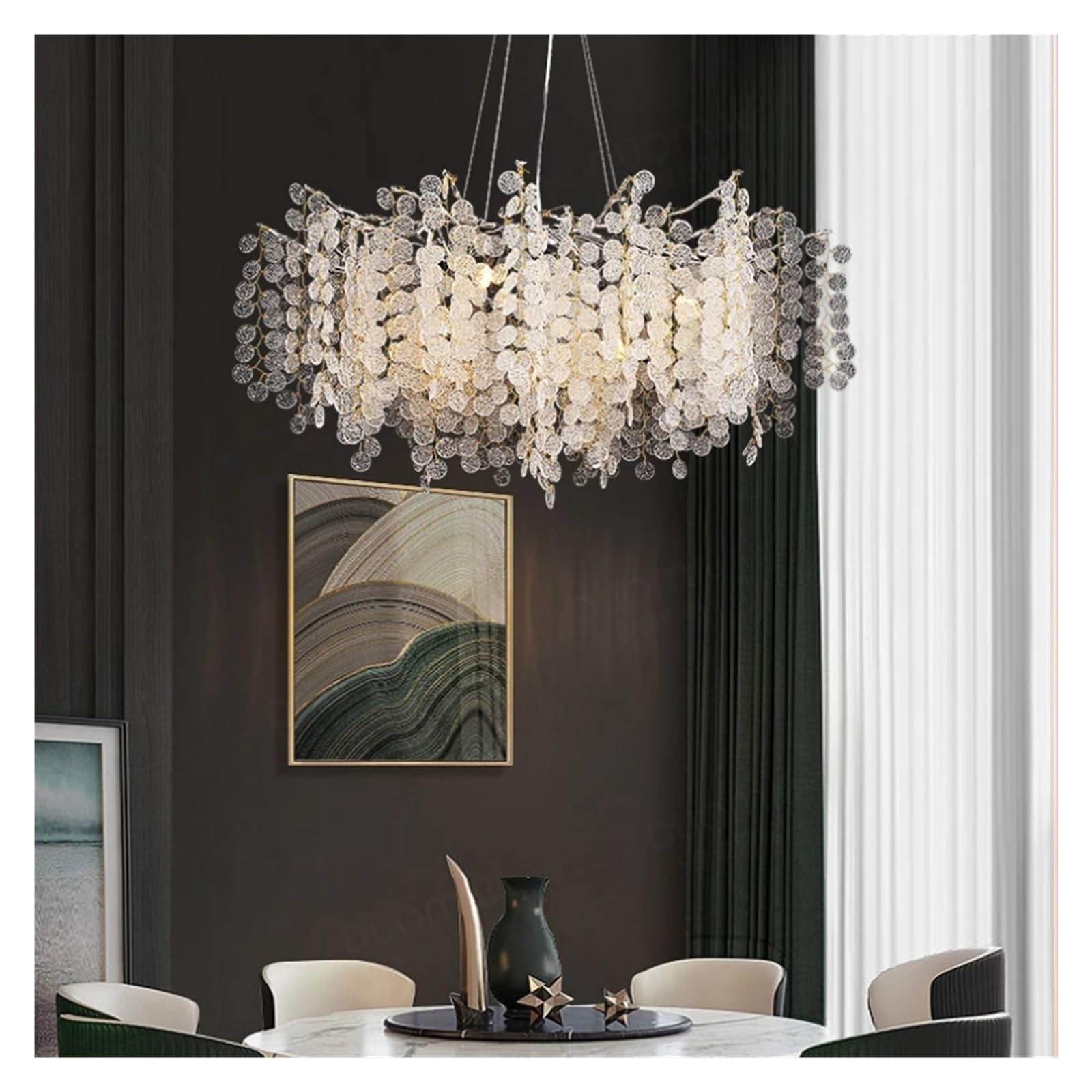 Luminaire décoratif grand format pour corriger le manque de clarté des grands séjours