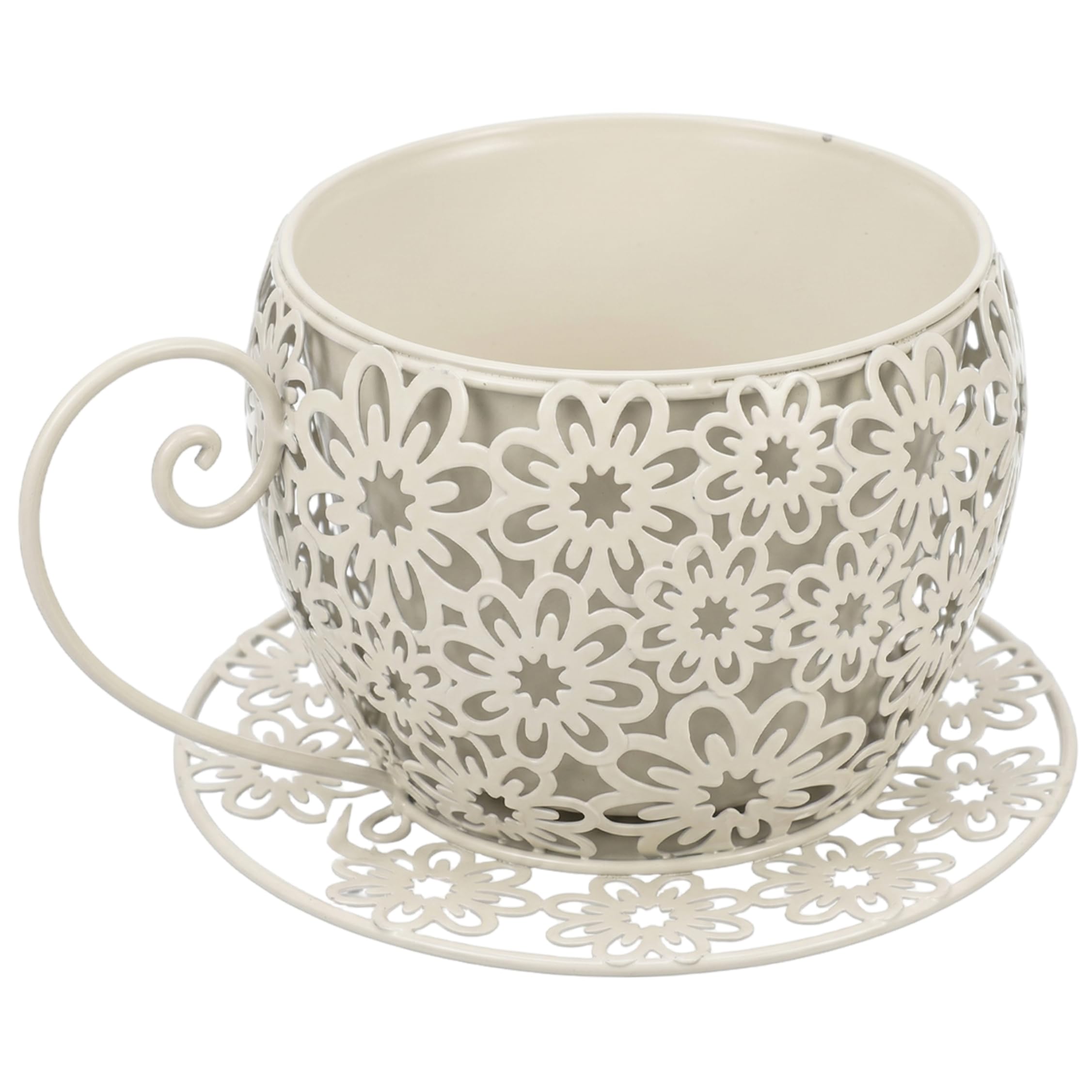 Pot de fleurs original en forme de tasse pour décorer votre salon de plantes grasses