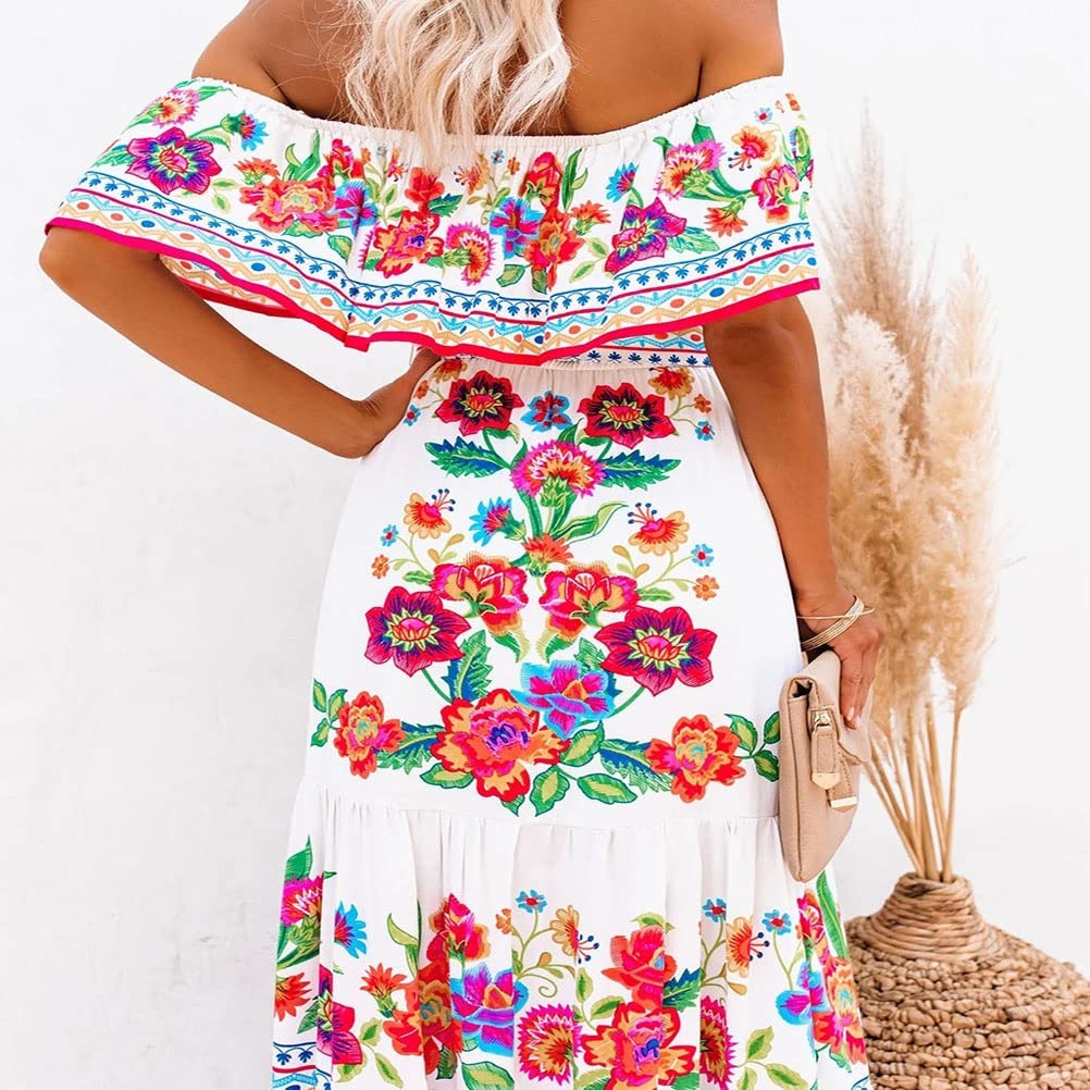 knee length dresses for ladies Alannah Off-Shoulder Floral Midi Dress main image 1