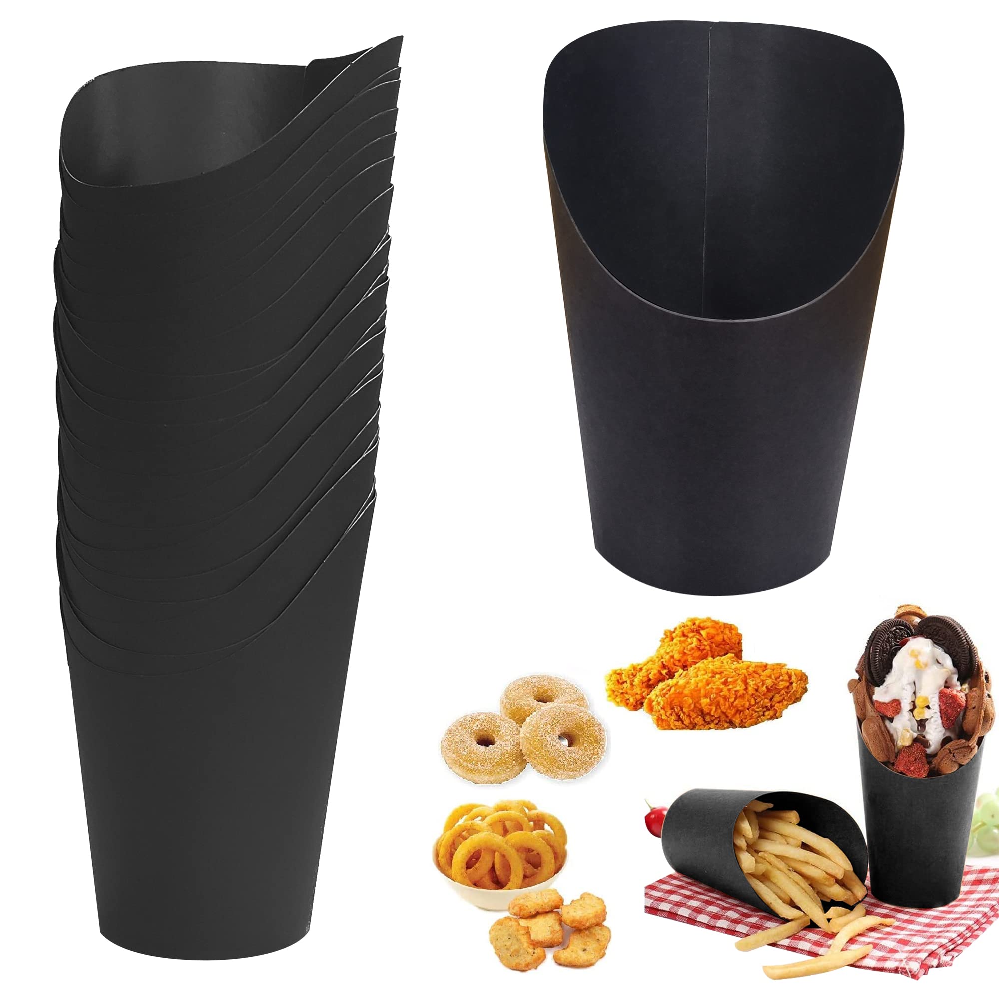 Buy 50 Pcs 16oz Ice Cream Cups Holder ,Waffle Cones, Chip Boxes for Fries, French Fries Holder