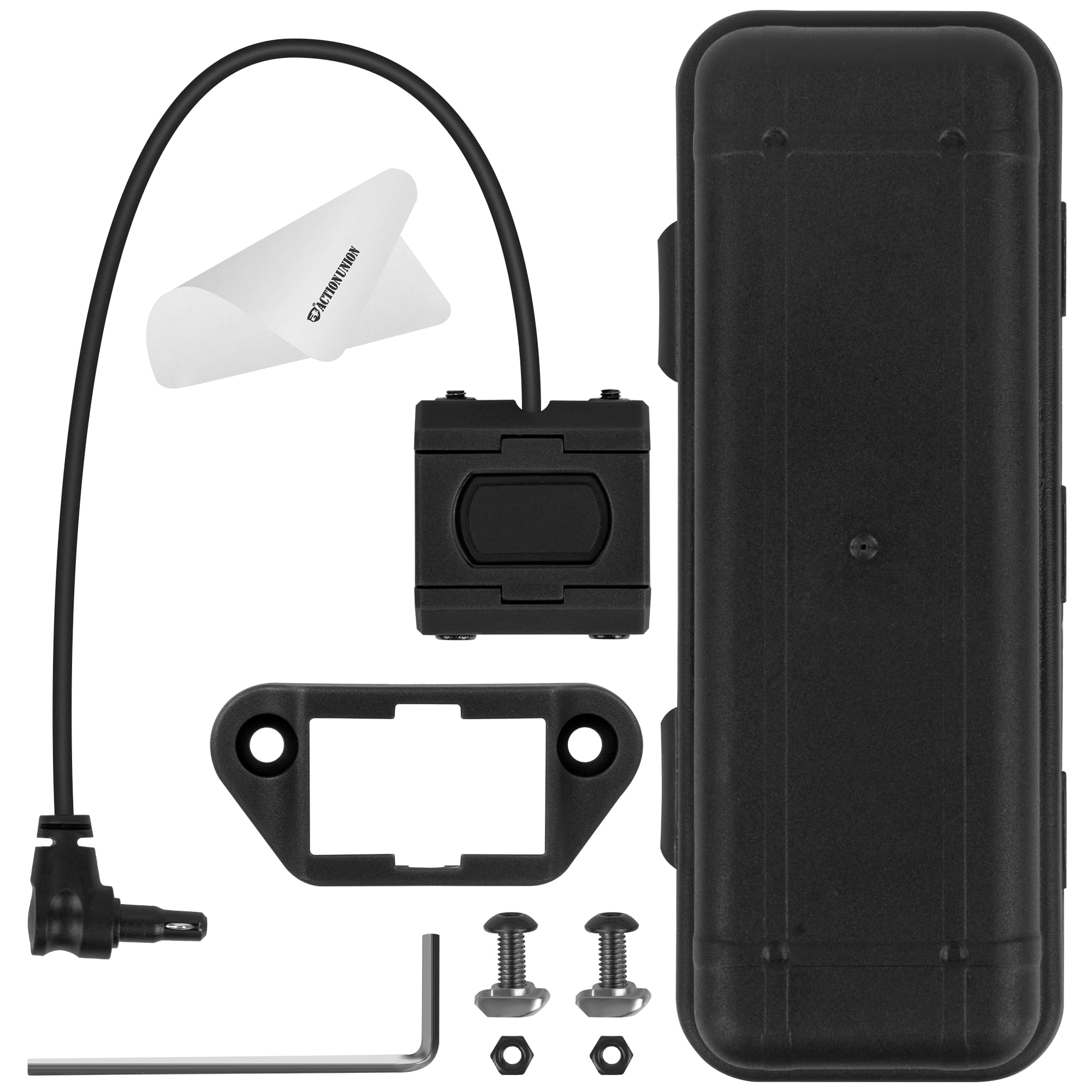 ACTIONUNIONTactical Pressure Switch Compact Tactical MOD Modular Switch Fits 20mm Picatinny Rail Mlok Rail and KeyMod Rail (Crane Laser Plug - Black)