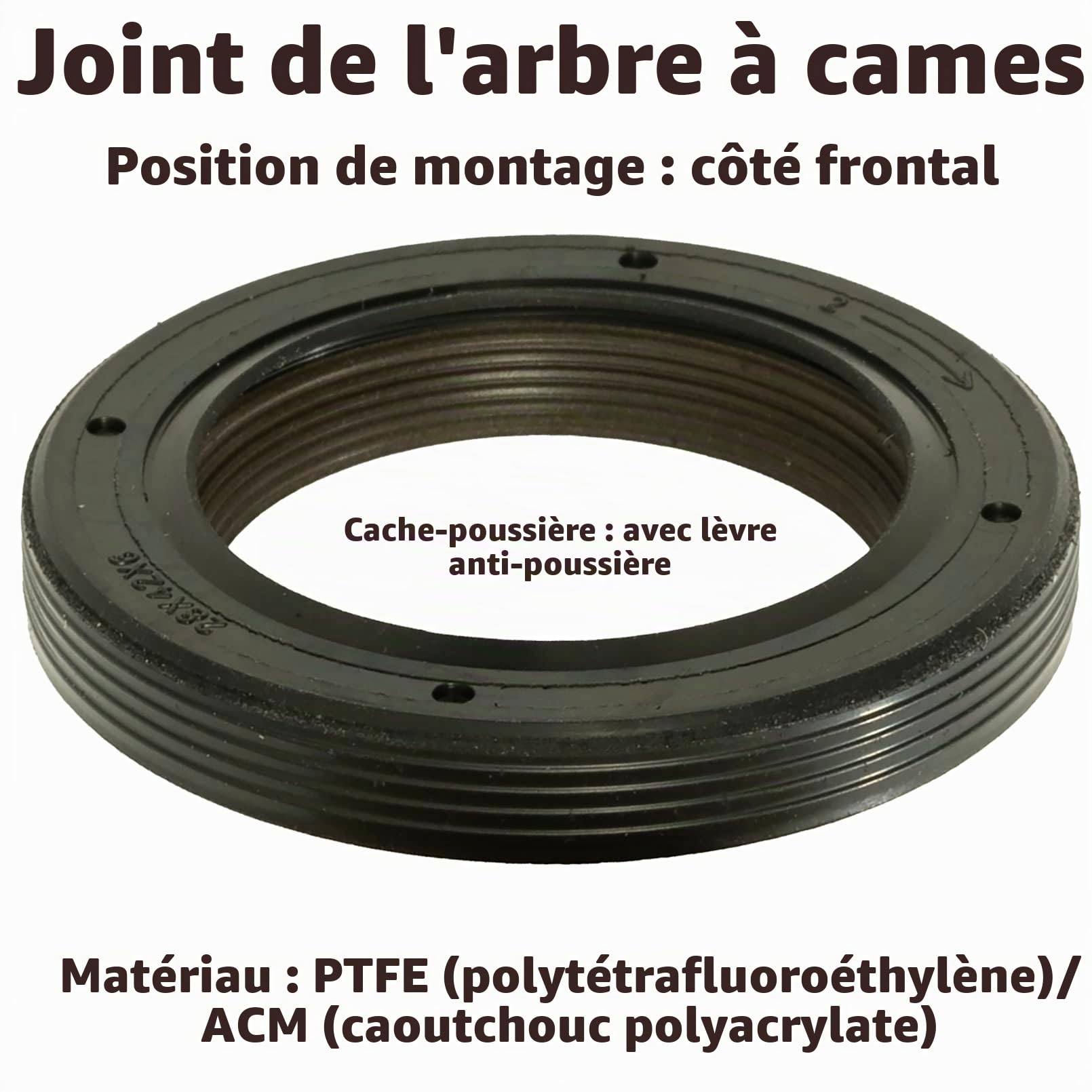 AERZETIX - C66157 - Joint SPI d'arbre à cames - côté de montage: frontal - compatible avec 7701471376, 7701474149, 6079970446, 1300100QAC