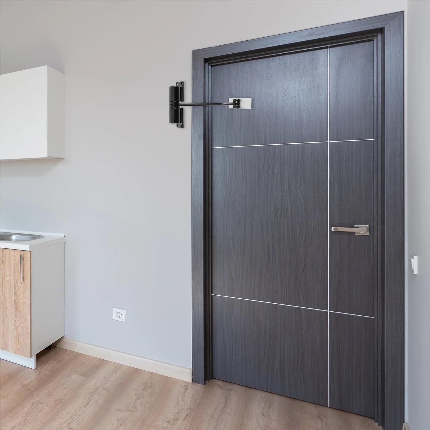 Automatic Door Closer Barn Closers Return Screen Spring Zinc Alloy Metal Heavy Duty Safety Spring Closer for Interior Exterior 1Pcs