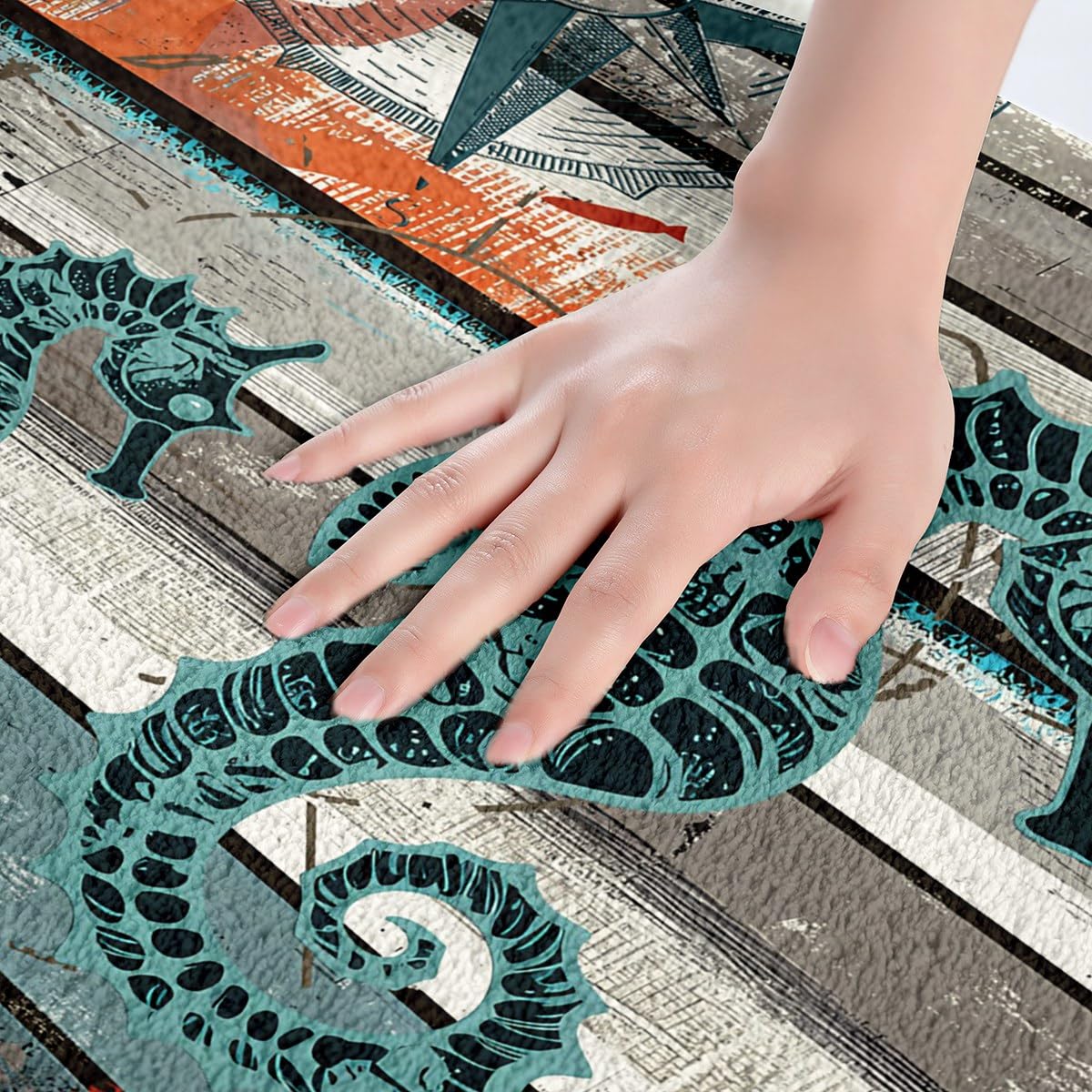 jejeloiu Seahorse Bathroom Rugs 16