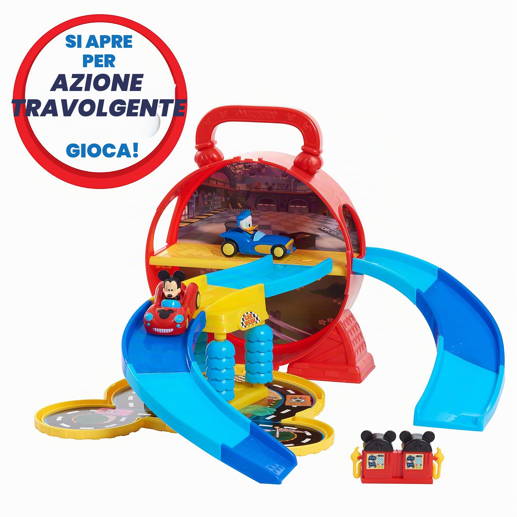 Disney Garage Mickey Mouse, 12 accessori, gioco d’imitazione, giocattoli per bambini dai 3 anni in su di Just Play